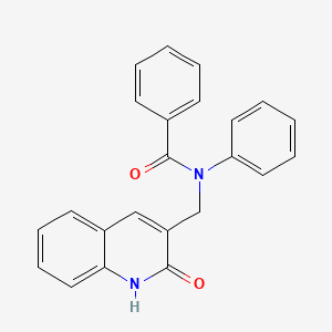 molecular formula C23H18N2O2 B7709729 N-((2-hydroxyquinolin-3-yl)methyl)-N-phenylbenzamide 