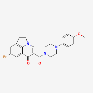 molecular formula C23H22BrN3O3 B7709810 8-bromo-5-(4-(4-methoxyphenyl)piperazine-1-carbonyl)-1H-pyrrolo[3,2,1-ij]quinolin-6(2H)-one 