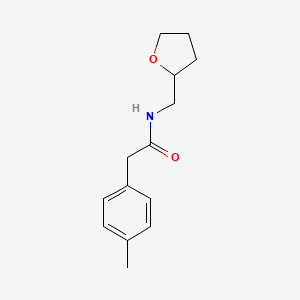 molecular formula C14H19NO2 B7709840 N-((Tetrahydrofuran-2-yl)methyl)-2-(p-tolyl)acetamide CAS No. 599161-73-6