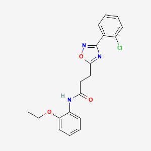 molecular formula C19H18ClN3O3 B7709852 3-(3-(2-chlorophenyl)-1,2,4-oxadiazol-5-yl)-N-(2-ethoxyphenyl)propanamide 