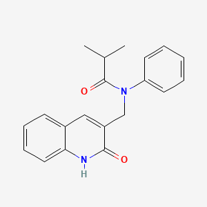 molecular formula C20H20N2O2 B7709868 N-((2-hydroxyquinolin-3-yl)methyl)-N-phenylisobutyramide CAS No. 667881-45-0