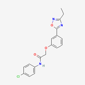molecular formula C18H16ClN3O3 B7709905 N-(4-chlorophenyl)-2-(3-(3-ethyl-1,2,4-oxadiazol-5-yl)phenoxy)acetamide 