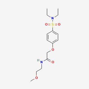molecular formula C15H24N2O5S B7709935 2-[4-(cyclohexylsulfamoyl)phenoxy]acetamide 