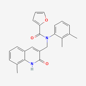 molecular formula C24H22N2O3 B7709991 N-(2,3-dimethylphenyl)-N-((2-hydroxy-8-methylquinolin-3-yl)methyl)furan-2-carboxamide 