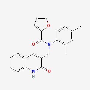 molecular formula C23H20N2O3 B7710010 N-(2,4-dimethylphenyl)-N-((2-hydroxyquinolin-3-yl)methyl)furan-2-carboxamide 