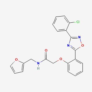 molecular formula C21H16ClN3O4 B7710022 2-(2-(3-(2-chlorophenyl)-1,2,4-oxadiazol-5-yl)phenoxy)-N-(furan-2-ylmethyl)acetamide 