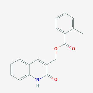 molecular formula C18H15NO3 B7710028 (2-hydroxyquinolin-3-yl)methyl 2-methylbenzoate 