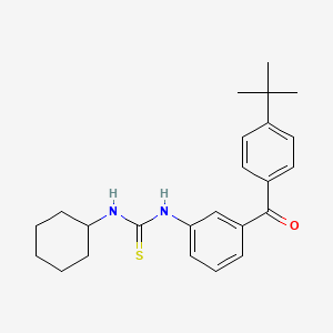 molecular formula C24H30N2OS B7710029 1-(3-(4-(tert-Butyl)benzoyl)phenyl)-3-cyclohexylthiourea CAS No. 2214853-03-7
