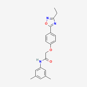 molecular formula C20H21N3O3 B7710045 N-(3,5-dimethylphenyl)-2-(4-(3-ethyl-1,2,4-oxadiazol-5-yl)phenoxy)acetamide 