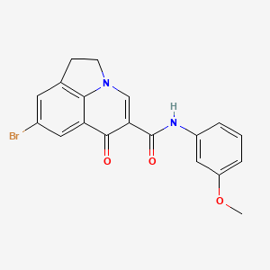 molecular formula C19H15BrN2O3 B7710055 8-bromo-N-(3-methoxyphenyl)-6-oxo-2,6-dihydro-1H-pyrrolo[3,2,1-ij]quinoline-5-carboxamide 