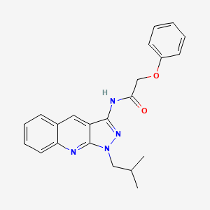 molecular formula C22H22N4O2 B7710061 N-(1-isobutyl-1H-pyrazolo[3,4-b]quinolin-3-yl)-2-phenoxyacetamide 