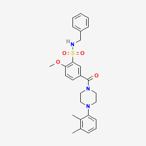 molecular formula C27H31N3O4S B7710068 N-(3-acetylphenyl)-3-(benzylsulfamoyl)-4-methoxybenzamide 
