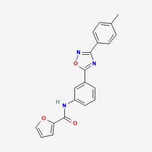 N-(3-(3-(p-tolyl)-1,2,4-oxadiazol-5-yl)phenyl)furan-2-carboxamide