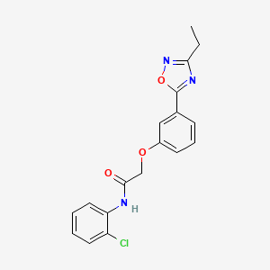 molecular formula C18H16ClN3O3 B7710109 N-(2-chlorophenyl)-2-(3-(3-ethyl-1,2,4-oxadiazol-5-yl)phenoxy)acetamide 