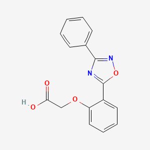 molecular formula C16H12N2O4 B7710137 2-(2-(3-phenyl-1,2,4-oxadiazol-5-yl)phenoxy)acetic acid CAS No. 937655-48-6