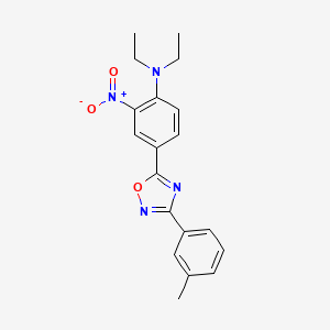 molecular formula C19H20N4O3 B7710140 N,N-diethyl-2-nitro-4-(3-(m-tolyl)-1,2,4-oxadiazol-5-yl)aniline 