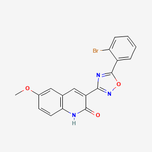molecular formula C18H12BrN3O3 B7710161 3-(5-(2-bromophenyl)-1,2,4-oxadiazol-3-yl)-6-methoxyquinolin-2-ol 