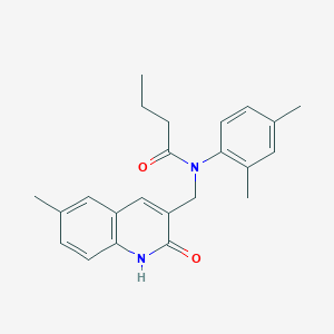 molecular formula C23H26N2O2 B7710193 N-(2,4-dimethylphenyl)-N-((2-hydroxy-6-methylquinolin-3-yl)methyl)butyramide 