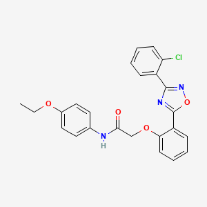 molecular formula C24H20ClN3O4 B7710249 2-(2-(3-(2-chlorophenyl)-1,2,4-oxadiazol-5-yl)phenoxy)-N-(4-ethoxyphenyl)acetamide 