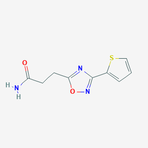 molecular formula C9H9N3O2S B7710278 3-(3-(thiophen-2-yl)-1,2,4-oxadiazol-5-yl)propanamide 