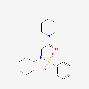 molecular formula C20H30N2O3S B7710298 1-(3-chloro-4-methoxybenzenesulfonyl)-N-(2,4,5-trichlorophenyl)piperidine-4-carboxamide 