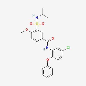 molecular formula C23H23ClN2O5S B7710325 1-(5-chloro-2-ethoxybenzenesulfonyl)-N-(prop-2-en-1-yl)piperidine-3-carboxamide 
