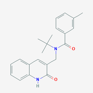 N-(tert-butyl)-N-((2-hydroxyquinolin-3-yl)methyl)-3-methylbenzamide