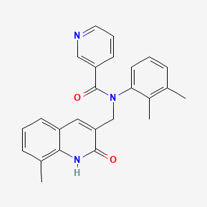 N-(2,3-dimethylphenyl)-N-((2-hydroxy-8-methylquinolin-3-yl)methyl)nicotinamide