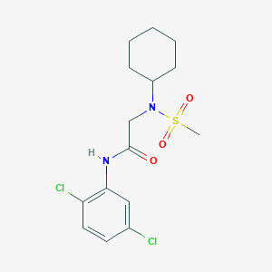 molecular formula C15H20Cl2N2O3S B7710352 2-(N-cyclohexylmethylsulfonamido)-N-(2,5-dichlorophenyl)acetamide 