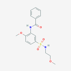 molecular formula C17H20N2O5S B7710367 N-[2-methoxy-5-(phenylsulfamoyl)phenyl]benzamide 