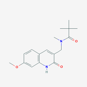 molecular formula C17H22N2O3 B7710401 N-((2-hydroxy-7-methoxyquinolin-3-yl)methyl)-N-methylpivalamide 