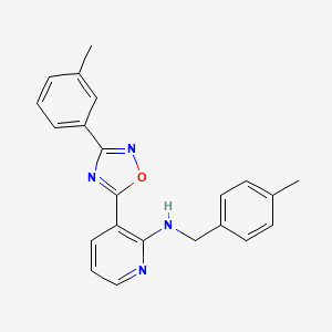 molecular formula C22H20N4O B7710419 N-(4-methylbenzyl)-3-(3-(m-tolyl)-1,2,4-oxadiazol-5-yl)pyridin-2-amine 