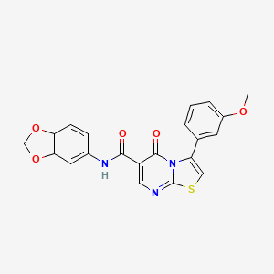molecular formula C21H15N3O5S B7710427 N-(3-acetylphenyl)-1-(3,4-dimethoxybenzenesulfonyl)piperidine-4-carboxamide 