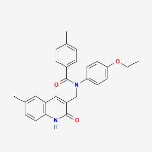 molecular formula C27H26N2O3 B7710448 N-(4-ethoxyphenyl)-N-((2-hydroxy-6-methylquinolin-3-yl)methyl)-4-methylbenzamide 
