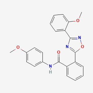molecular formula C23H19N3O4 B7710454 N-(4-methoxyphenyl)-2-(3-(2-methoxyphenyl)-1,2,4-oxadiazol-5-yl)benzamide 