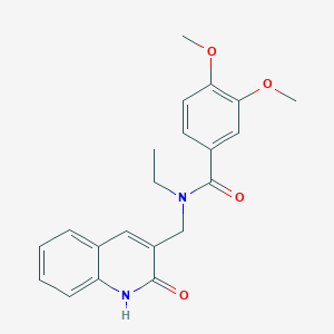 N-ethyl-N-((2-hydroxyquinolin-3-yl)methyl)-3,4-dimethoxybenzamide