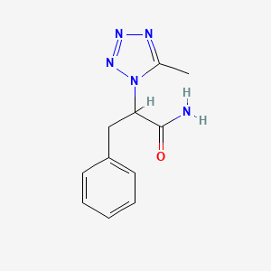 2-(5-Methyl-1H-tetrazol-1-yl)-3-phenylpropanamide
