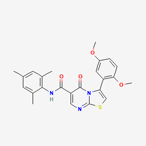 molecular formula C24H23N3O4S B7710472 N-(5-chloro-2-methylphenyl)-3-(2,5-dimethoxyphenyl)-5-oxo-5H-[1,3]thiazolo[3,2-a]pyrimidine-6-carboxamide 