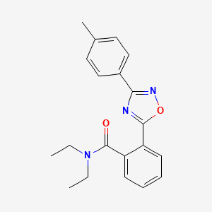 molecular formula C20H21N3O2 B7710504 N,N-diethyl-2-(3-(p-tolyl)-1,2,4-oxadiazol-5-yl)benzamide 