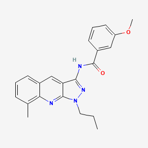 3-methoxy-N-(8-methyl-1-propyl-1H-pyrazolo[3,4-b]quinolin-3-yl)benzamide