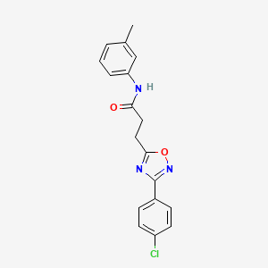 molecular formula C18H16ClN3O2 B7710556 3-(3-(4-chlorophenyl)-1,2,4-oxadiazol-5-yl)-N-(m-tolyl)propanamide 