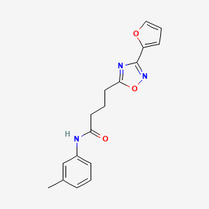 molecular formula C17H17N3O3 B7710573 4-(3-(furan-2-yl)-1,2,4-oxadiazol-5-yl)-N-(m-tolyl)butanamide 