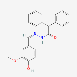 molecular formula C22H20N2O3 B7710602 N'-[(Z)-(naphthalen-1-yl)methylidene]-2,2-diphenylacetohydrazide 