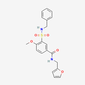 molecular formula C20H20N2O5S B7710610 3-(benzylsulfamoyl)-4-methoxy-N-[2-(morpholin-4-yl)ethyl]benzamide 