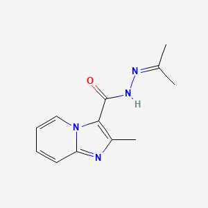 molecular formula C12H14N4O B7710628 2-methyl-N'-(propan-2-ylidene)imidazo[1,2-a]pyridine-3-carbohydrazide 