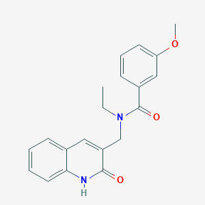 molecular formula C20H20N2O3 B7710649 N-ethyl-N-((2-hydroxyquinolin-3-yl)methyl)-3-methoxybenzamide 