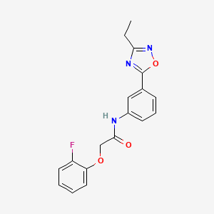 molecular formula C18H16FN3O3 B7710661 N-(3-(3-ethyl-1,2,4-oxadiazol-5-yl)phenyl)-2-(2-fluorophenoxy)acetamide 