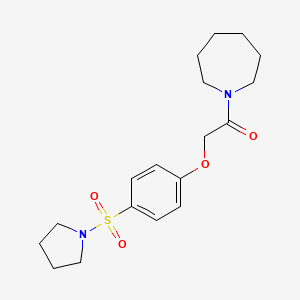 molecular formula C18H26N2O4S B7710670 1-(azepan-1-yl)-2-(4-(pyrrolidin-1-ylsulfonyl)phenoxy)ethanone 
