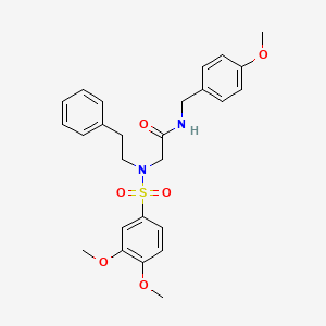 molecular formula C26H30N2O6S B7710725 2-(3,4-dimethoxy-N-phenethylphenylsulfonamido)-N-(4-methoxybenzyl)acetamide 