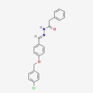 molecular formula C22H19ClN2O2 B7710741 N'-[(E)-[4-(benzyloxy)-3-ethoxyphenyl]methylidene]-2-phenylacetohydrazide 